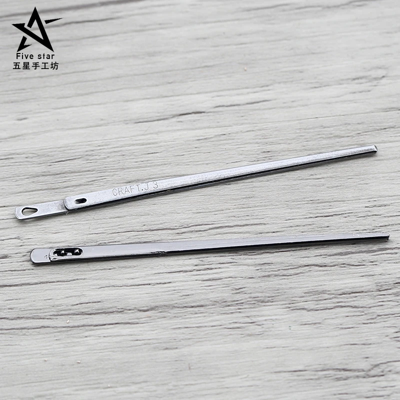 

10pcs/set Sewing Stitches Leather Needle DIY handmade Lacing Threading Two Prong Steel Needle Craft tool