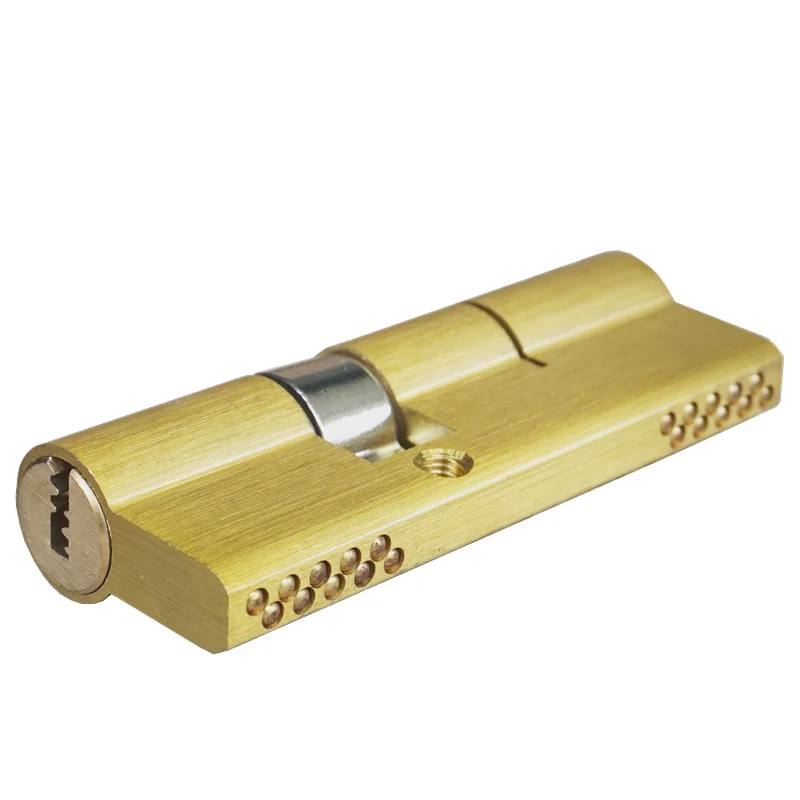 Double Pin  Secure Door Cylinder Serpentine Groove Biased Lock 65 75 85 95 110mm Cylinder AB Key Entrance Brass Door Lock