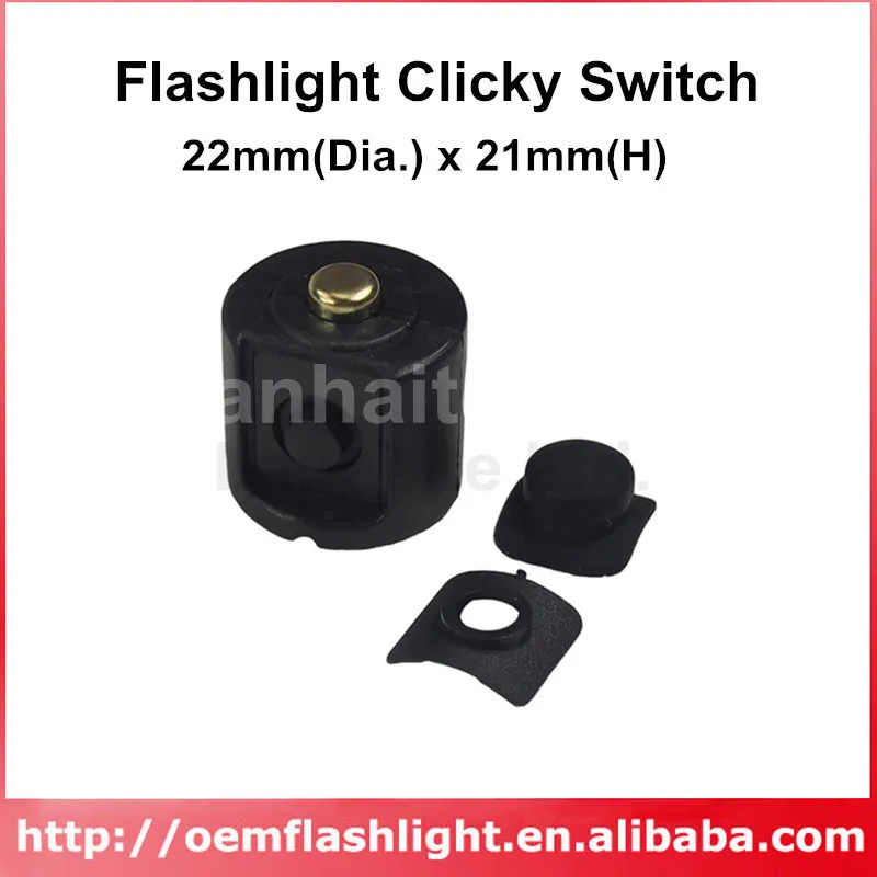 

DIY боковой кистевой переключатель 22 мм x 21 мм с разъемом для зарядки 3,5 мм для фонарика 18650 + крышка и прокладка