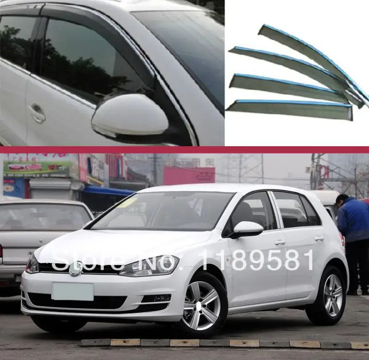 Deflector de viento para ventana, visera protectora para lluvia y sol, para VW Golf MK7, 2014, 2015, 2016, nuevo