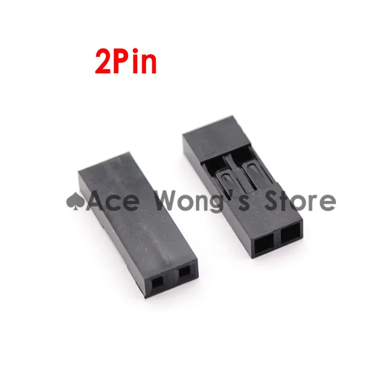 

Free Shipping 100pcs/lot good qualtiy 2P Dupont Jumper Wire Cable Housing Female Pin Connector 2.54mm Pitch wholesale