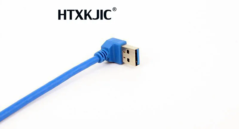 Удлинительный кабель 27 см, USB 3,0, 90 градусов, штекер-гнездо, 5 Гбит/с