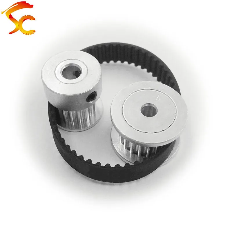 100-GT2-6mm Timing Belt Pulley GT2 20 teeth 16 tooth Bore 3&4mm Reduction printer accessories belt width 6mm,