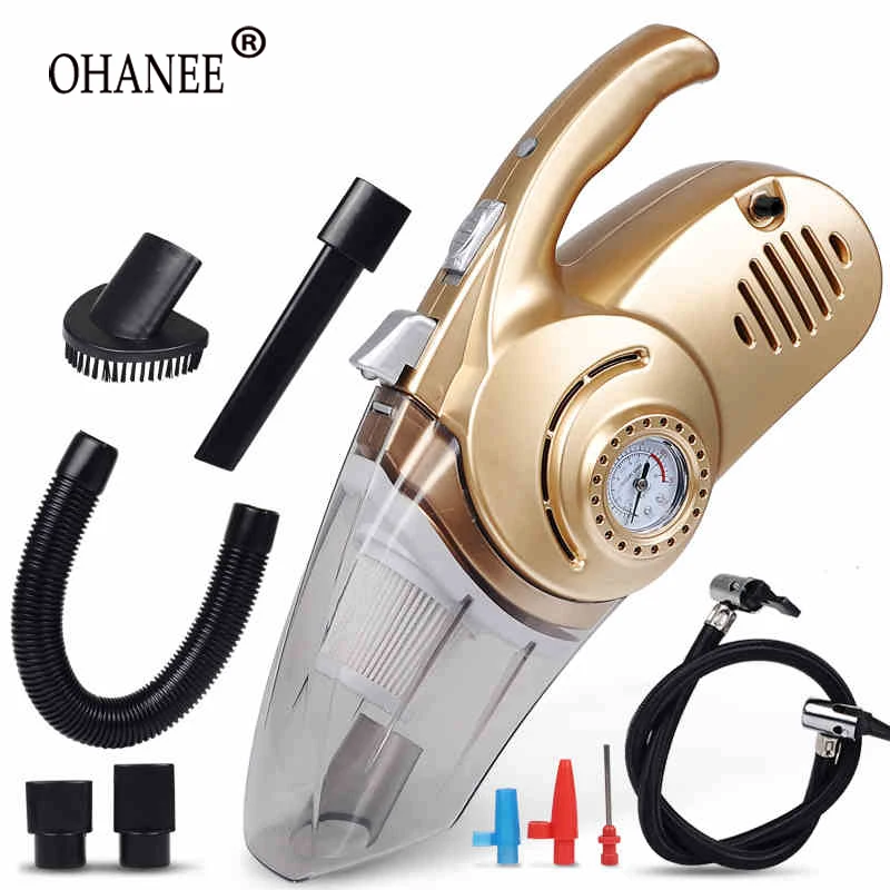 

OHANNY car Vacuum cleaner wet and dry duster auto care with tire pressure gauge and air pump inflator Lighting and dust function