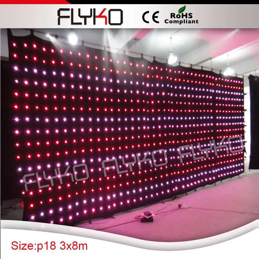 Hot hot sale diy full color decoration led stage  background curtain