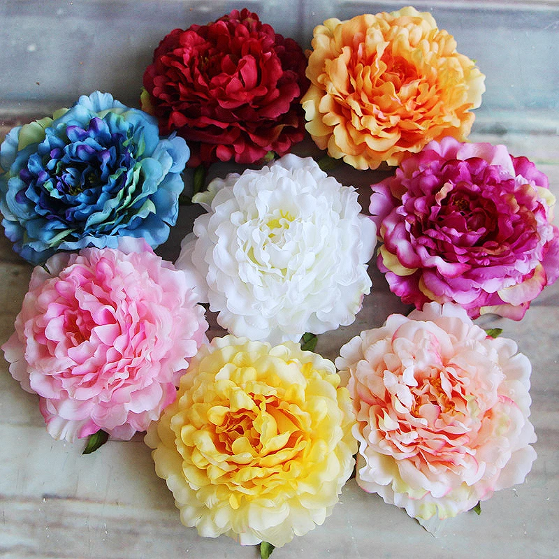 

50pc/lot Simulation Peony Rayon Flower Head DIY Wedding Background Flower Wall Party Christmas Window Decoration Accessories