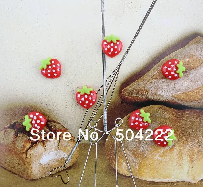 200pcs lovely red strawberry resin Cabochons (16mm) Cell phone decor, hair accessory supply, DIY polka dots kitsch