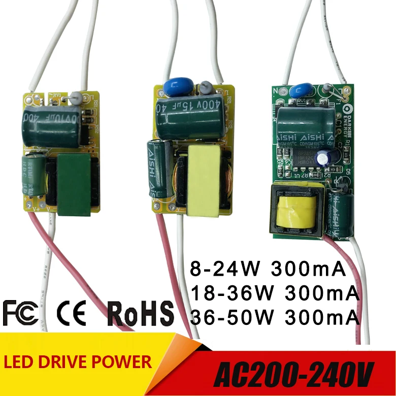 8-24W giriş voltajı: AC200-240V çıkış voltajı: DC24-75V çıkış akımı: 280-300mA ± 5% boyut: 32*20*13mm 18-36W giriş voltajı: AC200-
