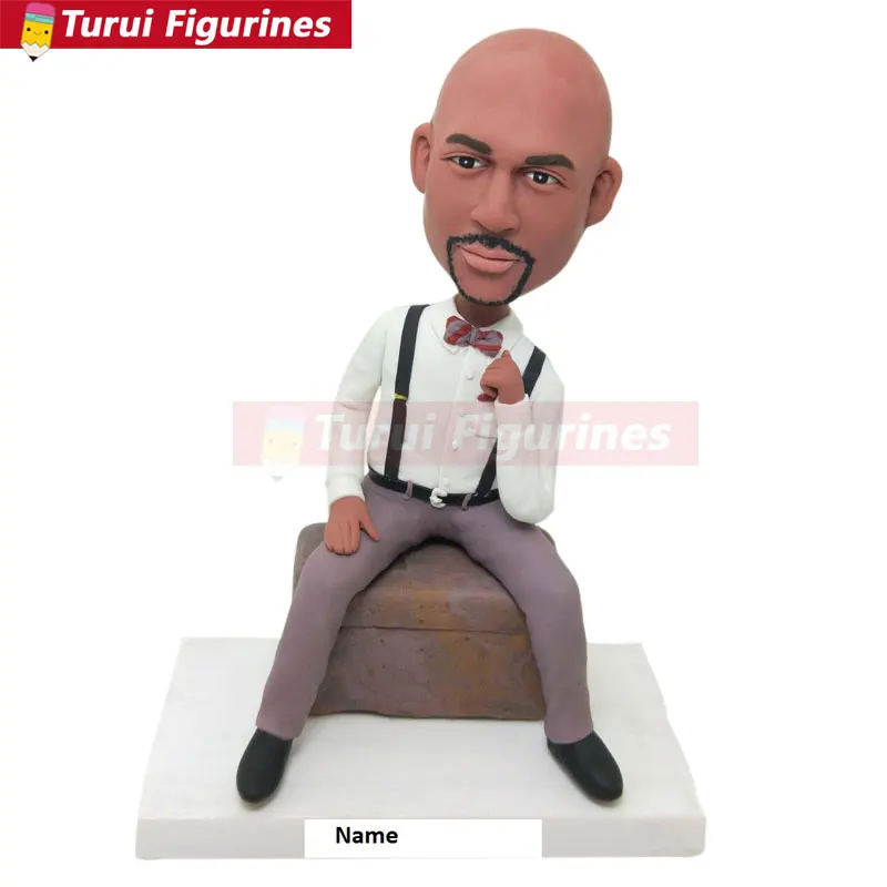 Custom Bobblehead Personalized Husband Boyfriend Gift Bobblehead Clay Figurines Husband Birthday Gift Boyfriend Birthday Cake To