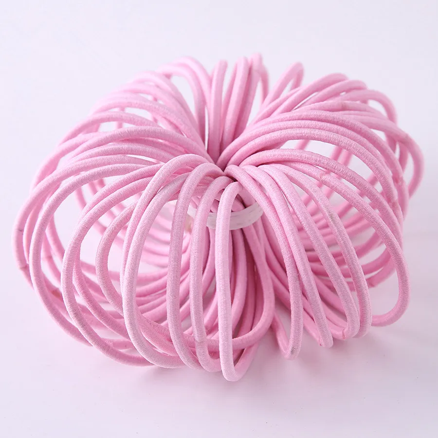 

New 100pcs/lot Baby Girls Kids Tiny Hair Accessaries Hair Bands Elastic Ties Ponytail Holder Children Rubber 3mm