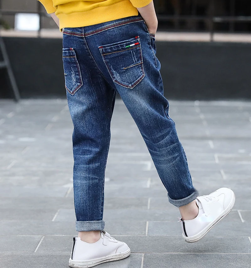 IENENS  Young Boy\'s Jeans Light Color Cowboy Trousers Boys Denim Long Pants 4-11 Years Children Kids Baby Boy Jean Bottoms