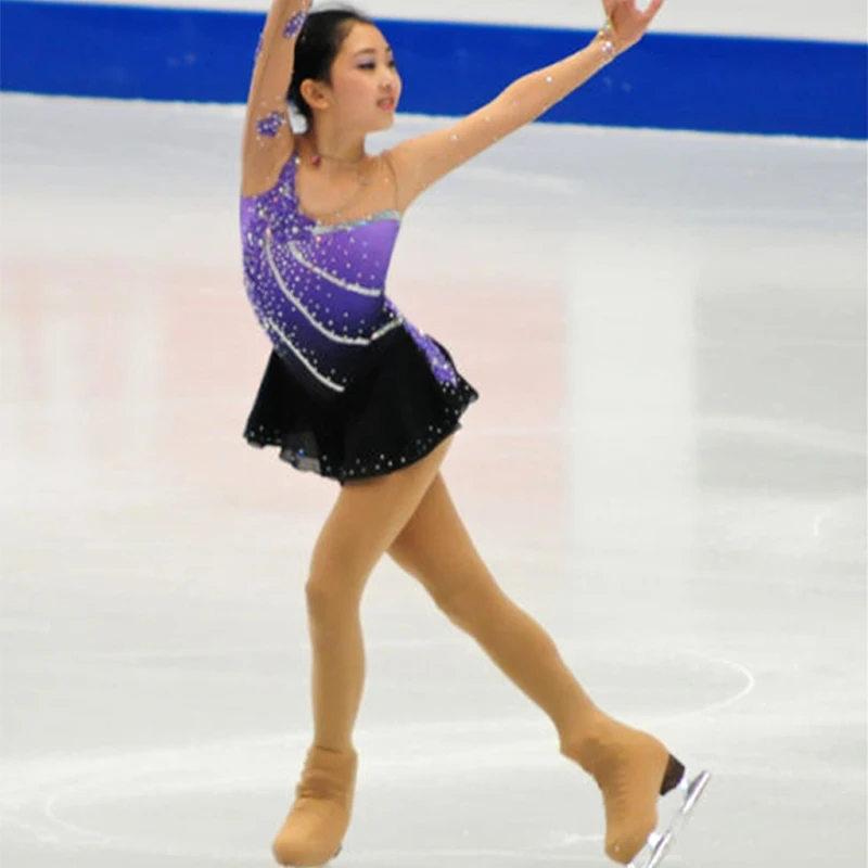 Customization Figure Skating Dresses Girls Spandex Material Ice Skating Dresses For Competition Good Elasticity Skating Dresses