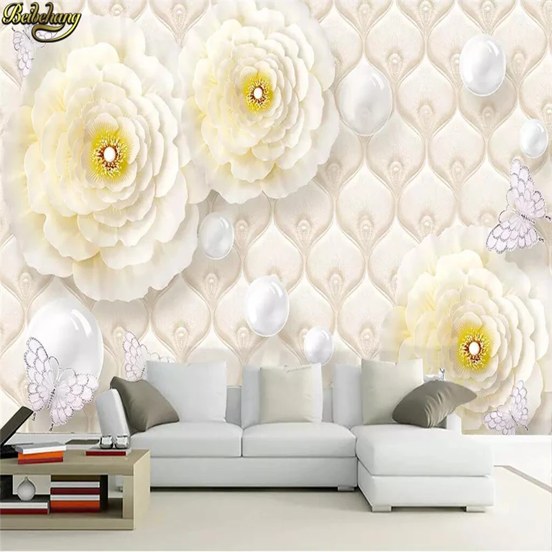 

beibehang Custom Jewelry peony Photo Wallpapers 3D Large Mural Bedroom Living Room Sofa TV Backdrop Wall Murals Wallpaper roll