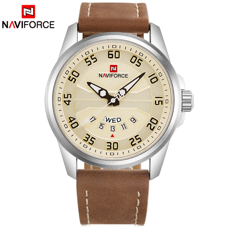 NEW Luxury Brand NAVIFORCE Men Fashion Sport Watches Men's Quartz Clock Man Leather Army Military Wrist Watch relogio masculino