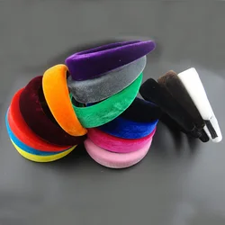 Sponge filled Velvet Chunky women headbands Fashion high hair hoops fur fabric covered plastic hairbands for girls Headpieces