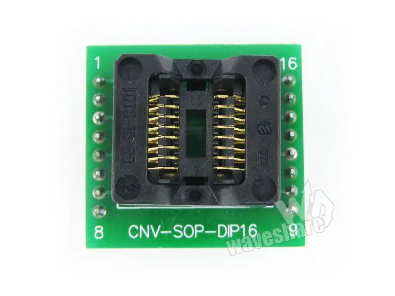 

SOP16 TO DIP16 (A) # SO16 SOIC16 OTS-16-1.27-03 Enplas IC Programming Adapter Test Burn-in Socket 1.27mm Pitch