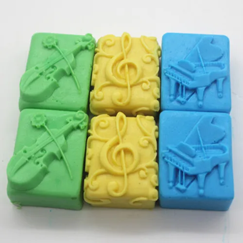 

Square Music Pattern Soap Molding Silicone Mold, DIY Bath Salt Soap Carving Molds, Handmade Craft