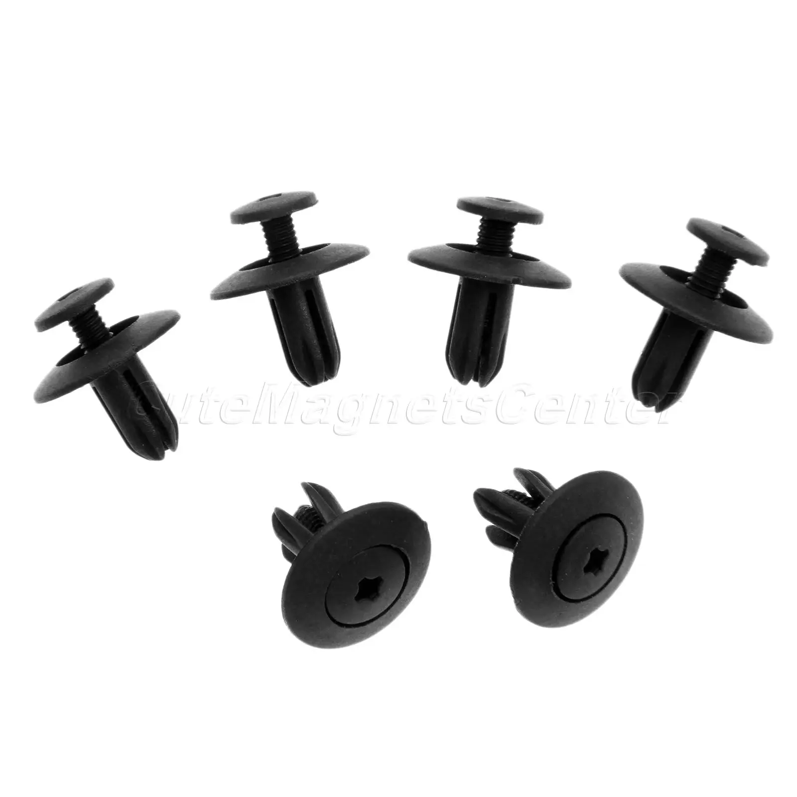 mtsooning 100pcs Auto Car Door Fender 6mm Hole Push Plastic Rivets Retainer Screw Clips Door Trim Panel Hood Bumper Fender