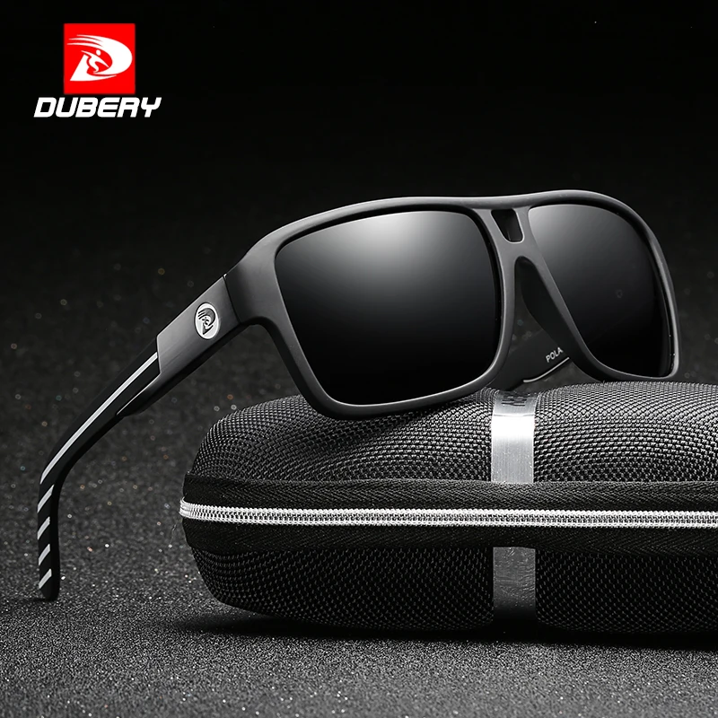 DUBERY  Men's Polarized Sunglasses Aviation Driving Sun Glasses Men Women Sport Luxury Brand Designer Zipper Box 008  UV400