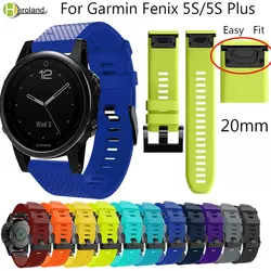 Watchband Sport Silicone Bracelet Strap For Garmin Fenix 7S 6S Pro 5S plus Replacement Quick Release Easyfit smart WristBands