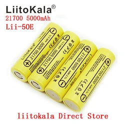 LiitoKala 21700 4800 5000mA Li-ion Battery 3.7V Discharger 35A Power battery  E-tools battery