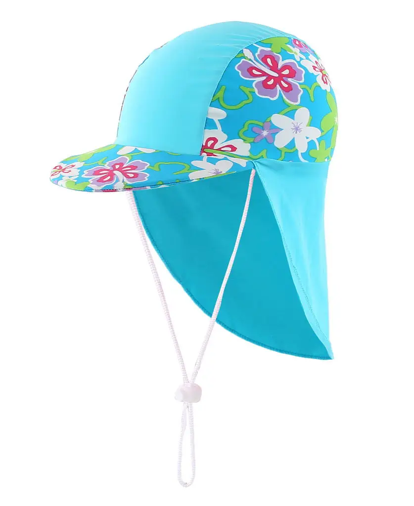 Connectyle Boys Sun Hat Long Flap Quick Dry Sun Protection Cap Surf Up Swim Hat