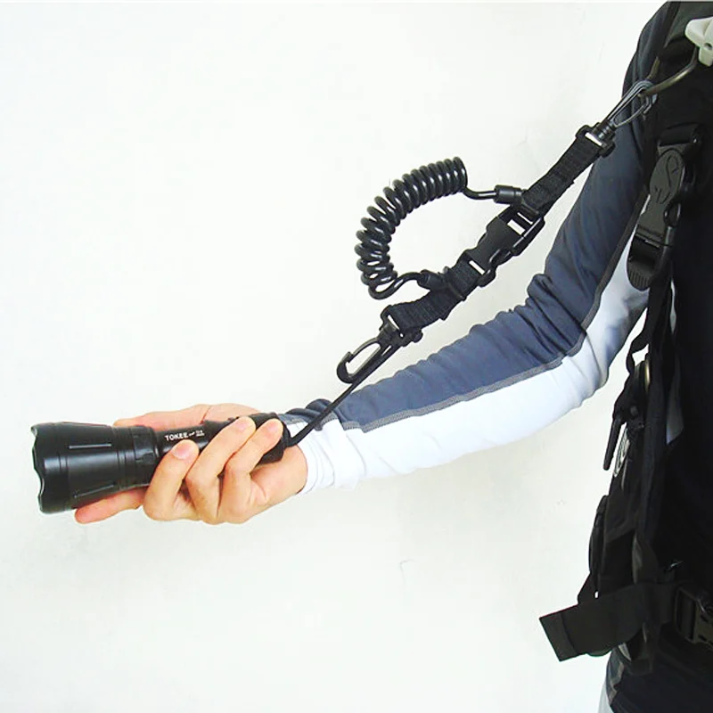 الغوص سنابي لفائف الينابيع كاميرا الحبل دوامة مع حلقة الغوص ل الإسكان تحت الماء مصباح يدوي الشعلة