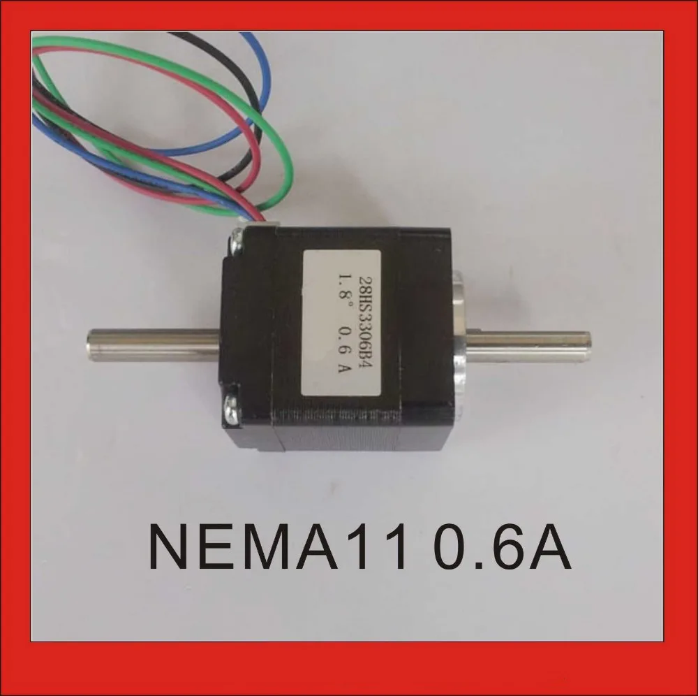 NEMA 11 Dual Shaft Stepper Motor with 6N.cm 8.3 oz-in Length 33mm CE ROHS CNC Stepping Motor