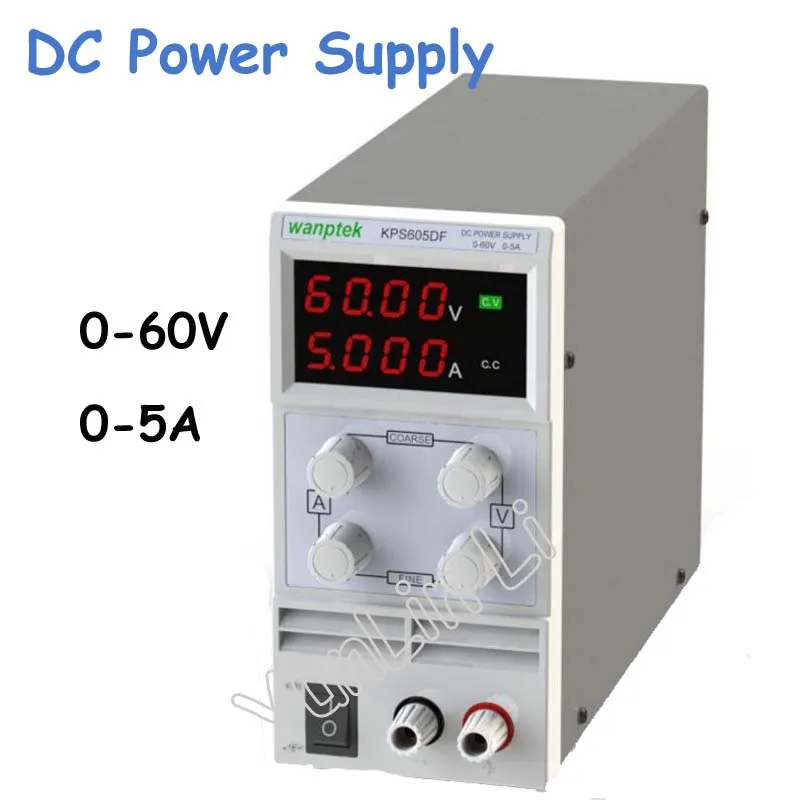 110V-230V 0.1V/0.001A LED Digital Adjustable Switch Voltage Regulators 0-60V/0-5A DC Power Supply KPS605DF