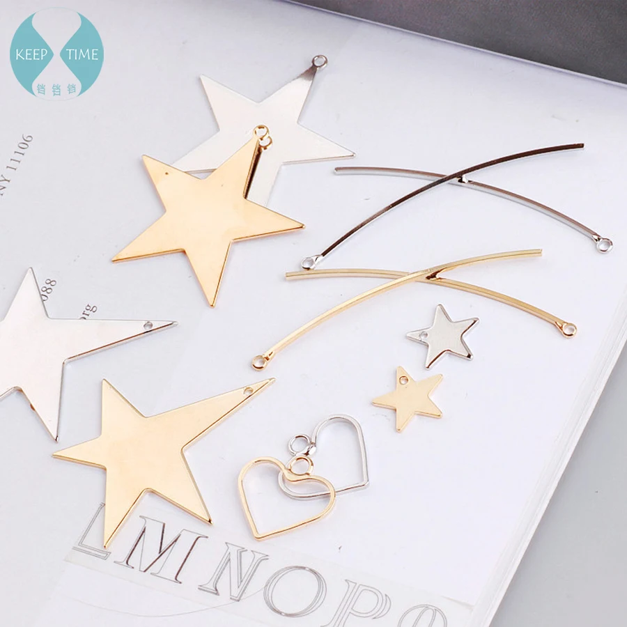 DIY alloy jewelry accessories Manual south Korean star great love earrings ear clip earrings ears line of jewelry materials