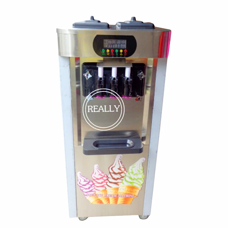 Commercial automatic ice cream machine 2300W three-color vertical ice cream machine intelligent sweetener ice cream machine