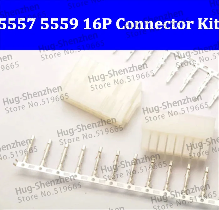 

20sets 4.2mm 5557/5559 16 Pin wiring terminal Electrical connector kit (Housing+Terminal) for automotive ect.