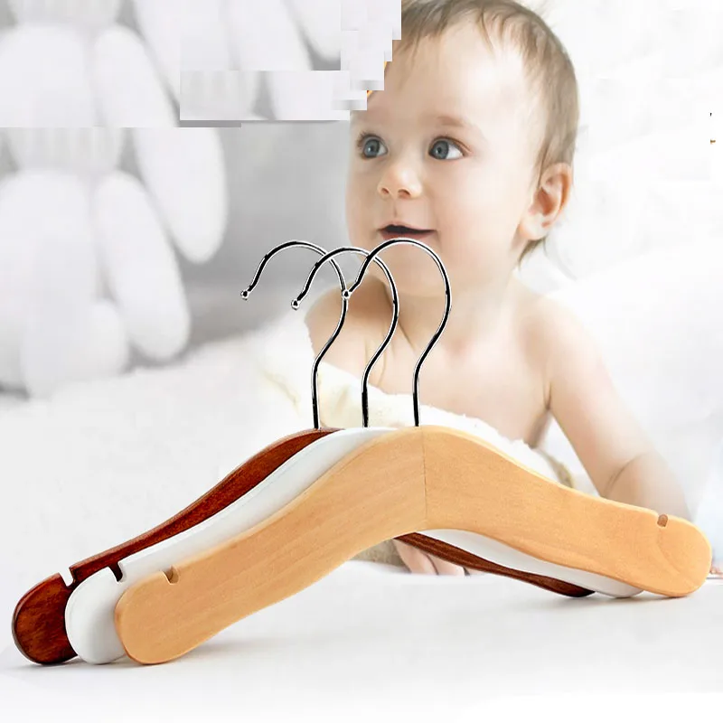 

10pcs/lot 24cm/27cm children's real wood clothes rack clothes store children's clothes rack new baby clothes hanger