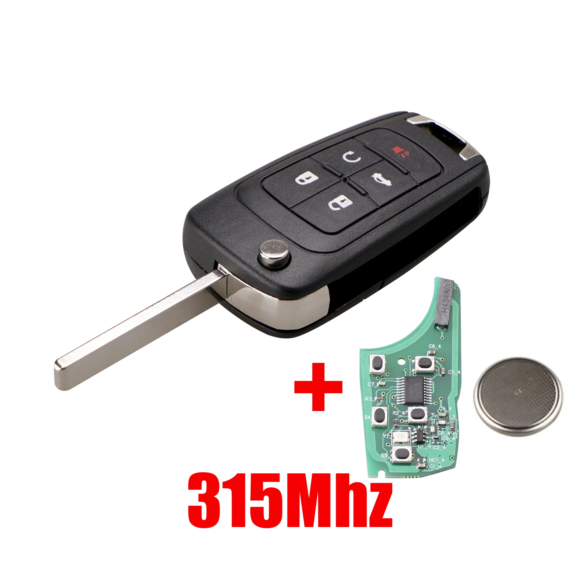 QWMEND 2/3/4/5 pulsanti telecomando portachiavi per auto per Chevrolet OHT01060512 315Mhz per Chevrolet Aveo Cruze Orlando con Chip ID46