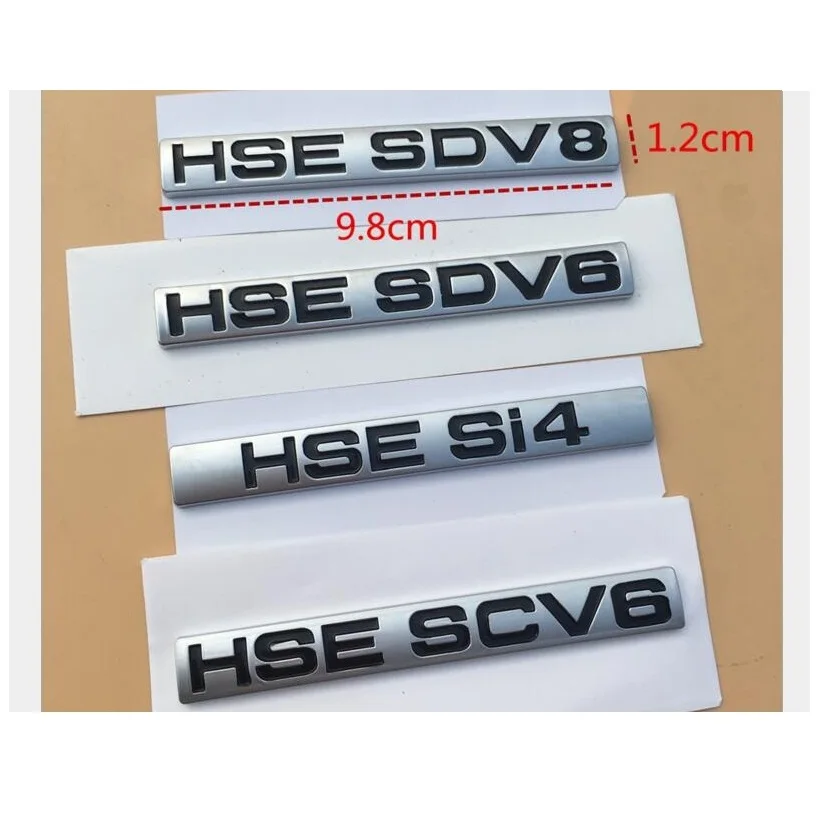 Trunk Letters HSE SDV8 SDV6 Si4 SCV6 LUXURY SUPERCHARGED Autobiography Emblems Badges for  Discovery Range Rover