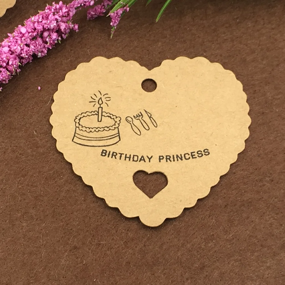 new 6.5*6cm 200pcs/lot Love Heart Packing Label For Gift Wedding Cardboard Etiquetas High-Quanlity Kraft Paper Tag Labels