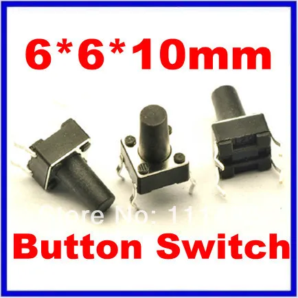 1000PCS Tactile Push Button Switch 6x6x10mm 6*6*10mm