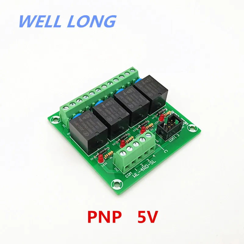

4 Channel PNP Type 5V 15A Power Relay Interface Module,HF JQC-3FF-5V-1ZS Relay.