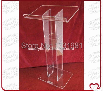 Hot selling acrylic lectern / church lecterns/ modern plexiglass lecterns with logo printing