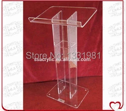 Hot selling acrylic lectern / church lecterns/ modern plexiglass lecterns with logo printing