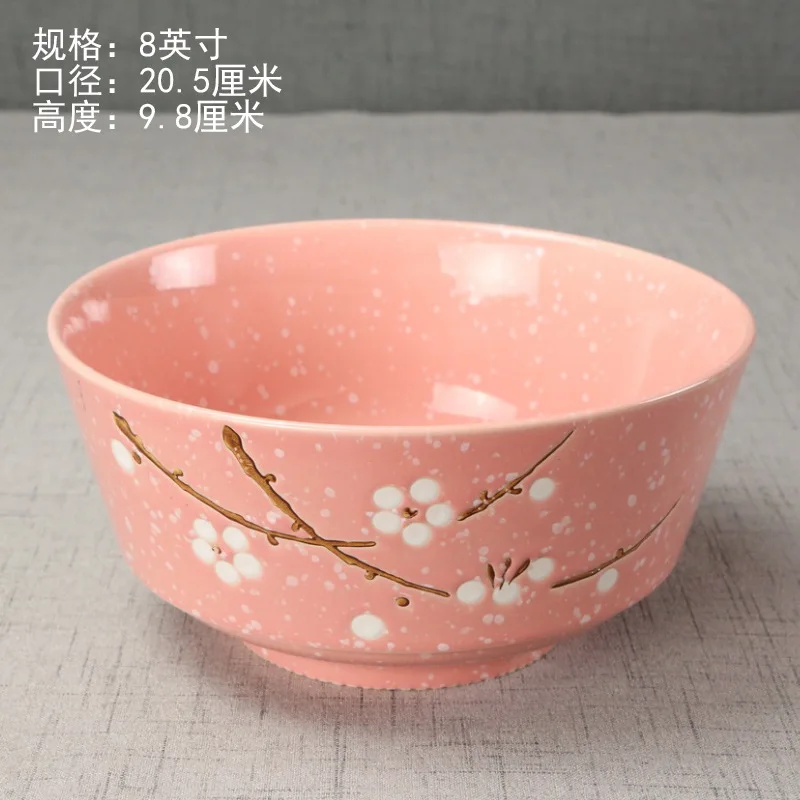 Japanese creative hand-painted glazed ceramic bowl household tableware