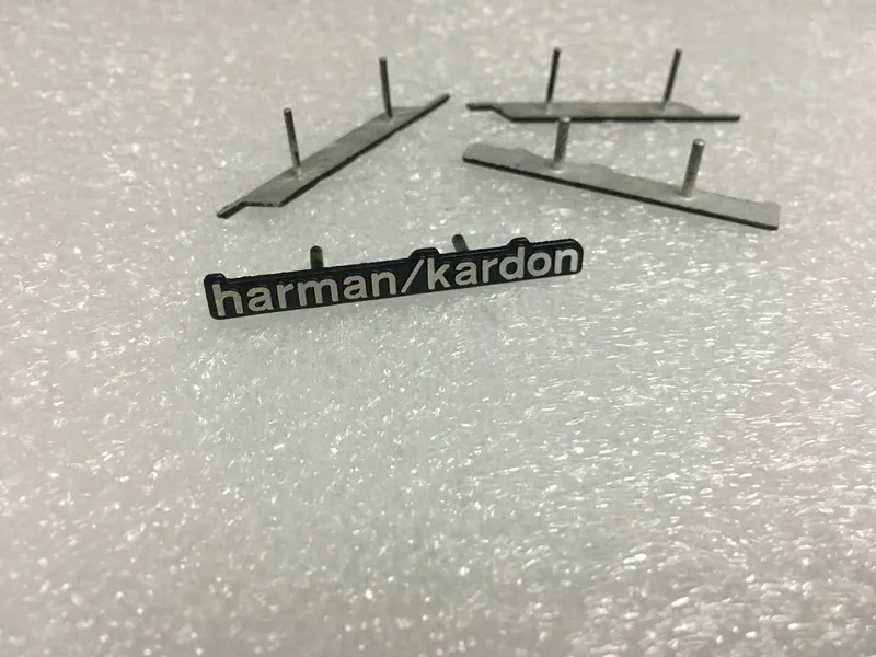 6pcs 3D Aluminum harman/kardon logo Hi-Fi car Speaker audio Speaker Badge Emblem with 2 pins