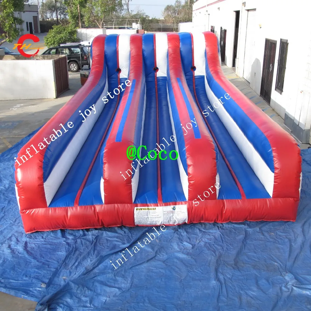 

custom inflatable racing track competitive challenge race game equipment inflatable bungee run game