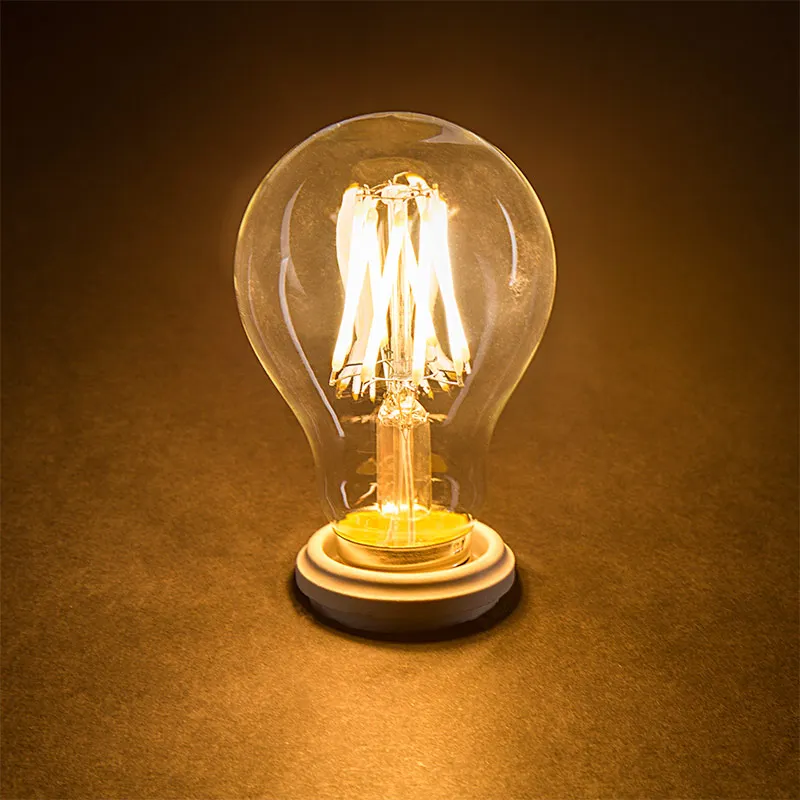 10pcs/lot Grensk 8W 10W Edison A19 Globe Lamp Vintage LED Filament light Bulbs Warm White E26 110V E27 220V Dimmable Led Bulbs