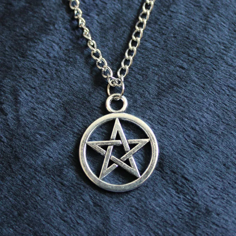 Alloy statement Pendant Necklace Pentacle brandy Supernature movie collection metal Unisex Pentagram colares femininos jewelry