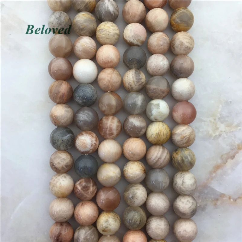 

Smooth Round Flash Sunstone Loose Beads, Genuine Moonstone Quartzs Beads, Natural Gems Beads For Jewelry Making, BG18123