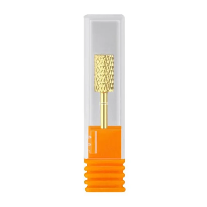 1Pc Gold Nail Boor Glad Top Burr Elektrische Manicure Apparaat Hoofd Polish Accessoires Uv Led Hardware Gereedschap