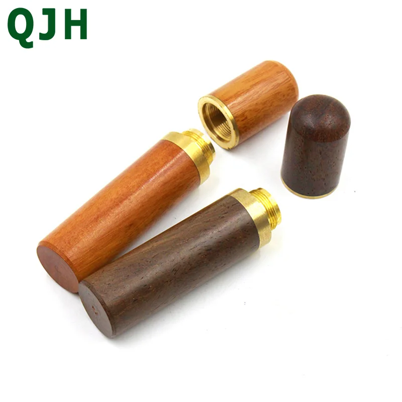 

Handmade Leather Tools Production Needle Storage Tools Sandalwood Needle Tube Needle Holder DIY Leather sewing needle storage bo