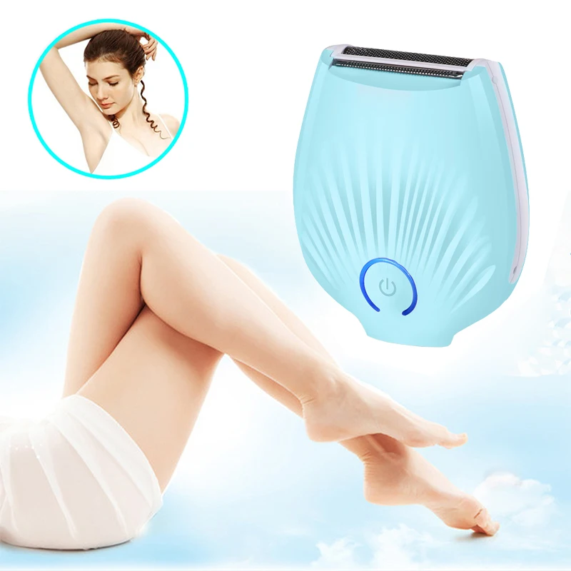 JINDING Women Hair Removal Portable Bikini Trimmer Shaving Machine Lady Shaver USB Rechargeable Electric Razor Body Hair Remover