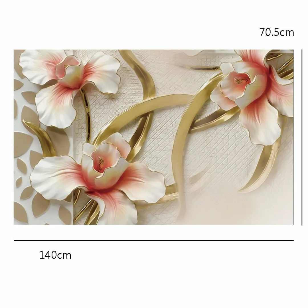 140cm 3D Large Modern Lily Flower Wall Paper Bedroom Mural Roll Wall Background Home